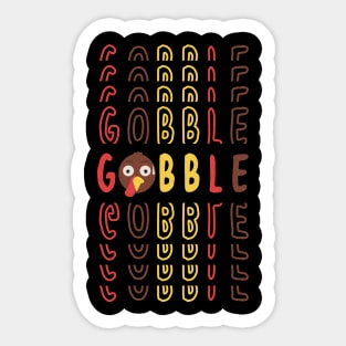 Funny turkey gobble gobble Sticker